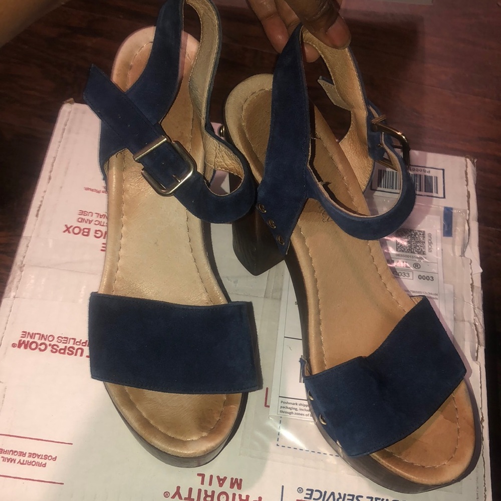 Russell Bromley Platform Sandals with Ankle Strap